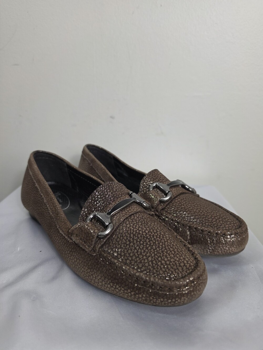 Browns Couture Metallic Brown Women's Loafers